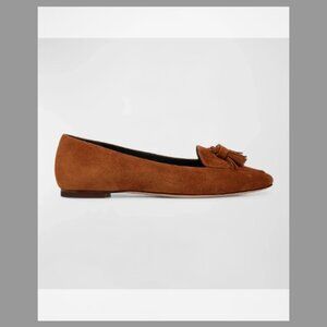 Veronica Beard Cleo Suede Tassel Ballerina Loafer (Orig.$395) (Size 8B/38EU)